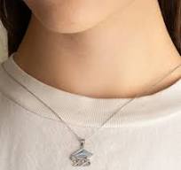 .925 Sterling Silver Class Of 2025-2026 Graduation Cap Pendant Necklace