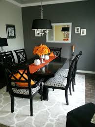 Black And Gray Dining Room Ideas Pin By Kristen Clow On Diy I Love Gray Dining Rooms Decor Living Room Dining Room Combo Orange Dining Room