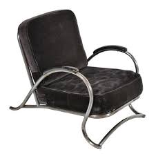 Exceptional C 1930s Super Streamlined Art Deco Tubular Chrome Upholstered Wolfgang Hoffmann Lounge Chair Retro Chair Art Deco Chair