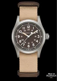 Hamilton announced the release of the khaki field mechanical 38mm back in november, a remake of their american military field watch from the 1960s. Watch Hamilton Khaki Field Mechanical Khaki H69429901 Steel Dark Brown Dial Sand Coloured Nato Strap
