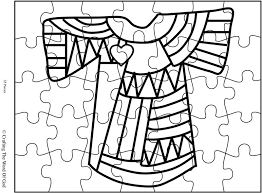 Color the pieces (as appropriate) and cut them out. Coat Of Many Colors Puzzle 1 Activity Sheet Crafting The Word Of God