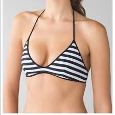 Black And White Striped Swimsuit Top Lululemon Surf To Sand Tie Top Women S Swim Tops Reversible Bikinis Womens Swim