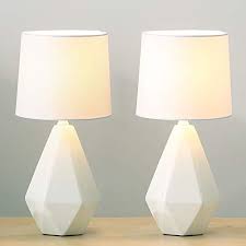 Sottae Modern Ceramic Small White Irregular Geometric Livingroom Bedroom Bedside Table Lamp Cute Desk Lamp In 2020 Modern Table Lamp Bedside Table Lamps Geometric Lamp