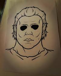 Halloween-themed drawing and mental health expression