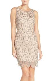 Pisarro Nights Embellished Mesh Sheath Dress Regular Petite Mesh Cocktail Dress Blush Cocktail Dress Dresses