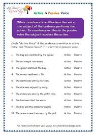 Grade 3 Grammar Topic 3 Active Passive Voice Worksheets Active And Passive Voice The Voice Active Voice