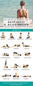 Relaxing Bedtime Yoga Free Printable Pdf Bedtime Yoga Yoga Flow Yoga Poses For Beginners