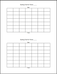 Two Printable Plain Charts Seating Chart Classroom