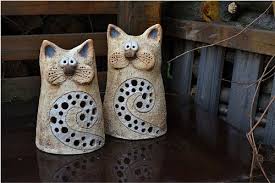Kocici Svetlo Kids Pottery Pottery Animals Pottery Candle