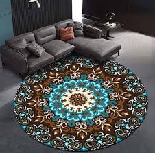 Mandala Cl270794md Round Carpet Indoor Circular Round Rug 3 Ft 4 Ft 5 Ft Flat Weaven No Round Carpets Round Rug Living Room Round Rugs