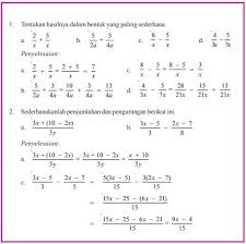 Lkpd smp operasi hitung penjumlahan dan pengurangan bilangan pecahan. Operasi Pecahan Aljabar Penjumlahan Pengurangan Perkalian Pembagian Perpangkatan Blog Mtk Smp