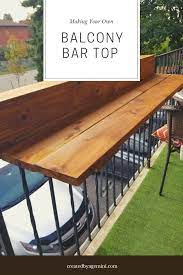 Balcony Table Bar Top Balconybar Step By Step Making A Balcony Table Bar Top Use This On Your Balcony Railings Diy Balcony Small Balcony Decor Balcony Bar