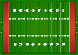 American football field, a rectangular field, 120.0 yd (109.73 m) × 53 1/3 yd (48.74 m) or 6400 yd 2 (5351.2 m 2); Vinyl Rug Amercian Football Field Tenstickers