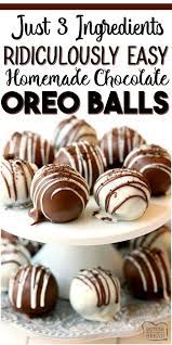 Easiest Ever Oreo Balls Oreo Balls Recipe 3 Ingredients Christmas Candy Recipes Easy Desserts