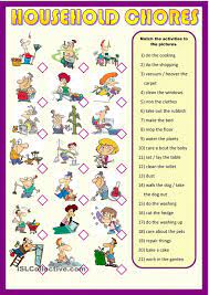 Household Chores Kindergarten Worksheets Household Chores Learning English For Kids