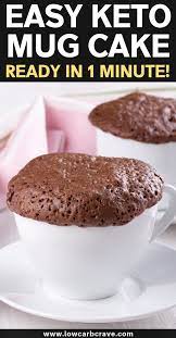 Quick Easy Low Carb Keto Chocolate Mug Cake Recipe Keto Chocolate Mug Cake Quick Gluten Free Desserts Mug Recipes
