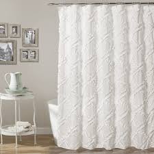 Lush decor black and white textured striped grommet sheer window curtain panel pair (84 x 38), 84 x 38, black & white. Shower Bathtub Accessories Details About Dainty Home Katherine Embroidered Diamond Shower Curtain Have More In Stock Shower Curtains