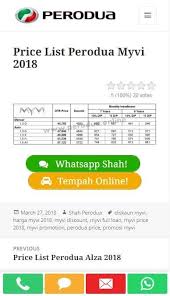 Perodua myvi baru, rekabentuknya memang sangat menarik. Perodua Price List Harga Kereta Perodua Terkini Fur Android Apk Herunterladen