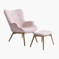 fauteuil m voetenbank petersborg roze fauteuil fauteuil met voetenbank meubel ideeen