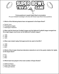 The superbowl is an american pastime. 9 Best Printable Nfl Trivia Questions And Answers Printablee Com