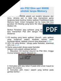 Cara instalasi (pemasangan) pada tv : Cara Membuat Ulaunch Ps2 Di Flashdisk Nasi