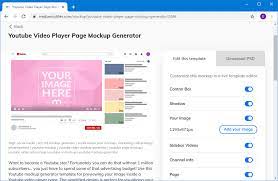 Youtube Video Player Page Mockup Generator Template Fppt