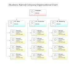 Company Organizational Template Online Charts Collection