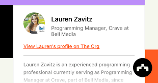 Lauren Zavitz - Programming Manager, Crave at Bell Media | The Org