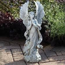 Pin By Janet Wilson On Yard Stuff Angel Garden Statues Garden Figures Outdoor Garden Statues