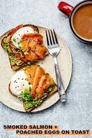 Smoked Salmon Poached Eggs On Toast Recipe Smoked Salmon Healthy Breakfast Recipes Egg Toast