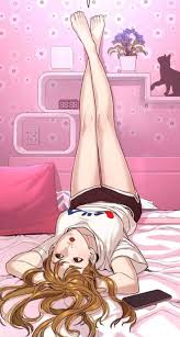 yeo rumi, viral hit, highres, 1girl, barefoot, bed, black shorts, brown  hair, lying, shirt, short hair, shorts, solo, very short hair, white shirt  - Image View - | Gelbooru - Anime Art