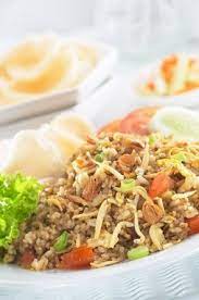 Nasi Goreng Ikan Asin Salted Fish Fried Rice Indonesian Delicacy
