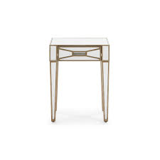 Rating 4.700728 out of 5. Bedside Table 45x40x60 Mirror Glass White Mdf Golden
