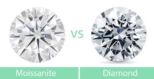 moissanite vs diamond side by side bbbgem