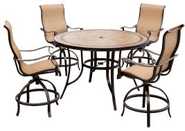 Maybe you would like to learn more about one of these? Monaco 5 Piece High Dining Bar Set With 56 Tile Top Table Transitional Outdoor Dining Sets By Virventures Houzz