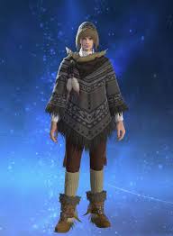 Soft knitted poncho from cashmere of gentle dairy color with a lavender shade. Eorzea Database Cashmere Poncho Final Fantasy Xiv The Lodestone