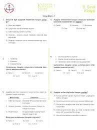 9 Sinif Kimya Kazanim Testleri Ve Cevaplari 2019 5 Sinif Kimya Sinif
