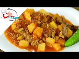 Bistec En Salsa Roja Receta Bistec Con Papas En Salsa Roja Youtube En 2020 Bistec Con Papas Bistec En Salsa Bistec De Res Recetas