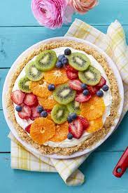 Fresh Fruit Cheesecake Pie Recipe Fruit Dessert Recipes Fruit Cheesecake Healthy Fruit Desserts