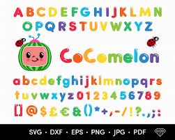 This diy printable book is designed for an activity that's easy and . Cocomelon Alphabet Svg Cocomelon Svg Cocomelon Font Etsy