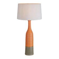 These lamps are located on square bases that assure good level of stability and support for the whole lamp. Potters Large Table Base Only Orange Brown Tall Thin Glazed Ceramic Table Lamp Base Only