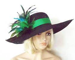 Womens Black Hat Peacock Feathers Kentucky Derby Hat Etsy Derby Hats Kentucky Derby Hat Beautiful Hats