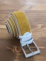 Gentwith Bellingham Yellow Suede Leather Belt Suede Leather Belt Suede Leather Leather Belt