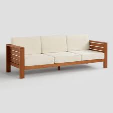 Wood Formentera 3 Seater Outdoor Occasional Sofa World Market In 2020 Modern Outdoor Sofas Wooden Sofa Designs Outdoor Sofa