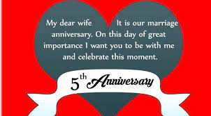 5 Wedding Anniversary Wishes To Wife Url Https Wedding Anniversary Anniversary Wishes Quotes Anniversary Quotes For Her Marriage Anniversary Wishes Quotes