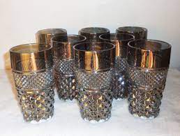 Since 1805, anchor hocking has made bakeware and kitchen prep tools. Excited To Share This Item From My Etsy Shop Set Of 8 Vintage Anchor Hocking Wexford Silver Smoke 5 1 2inch 1 Vintage Glassware Vintage Glasses Glass Company