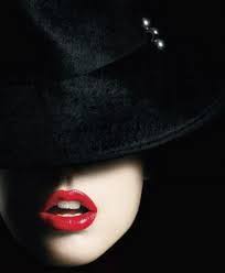 Black And White Red Lipstick Art Black Hat Red Lips Lipstick Art Black And Red Red Lips