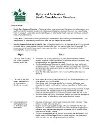 The florida health care proxy statute provides the following order of priority of those that would be able to make healthcare decisions if you or a loved one have any questions regarding health care surrogates designation forms please contact the probate, guardianship and estate planning group. Myths And Facts About Health Care Advance Directives