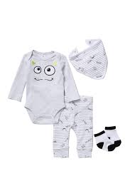 Petit Lem Monster Layette 4 Piece Set Baby Boys Nordstrom Rack