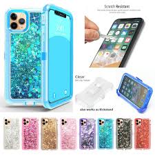 Gold foil flakes embedded in a scratch proof clear back iphone 11 pro max soft clear case. For Apple Iphone 11 11 Pro Max Liquid Glitter Defender Case W Clip Fits Otterbox Storepaperoomates Shop Cheapest Online Global Marketplace